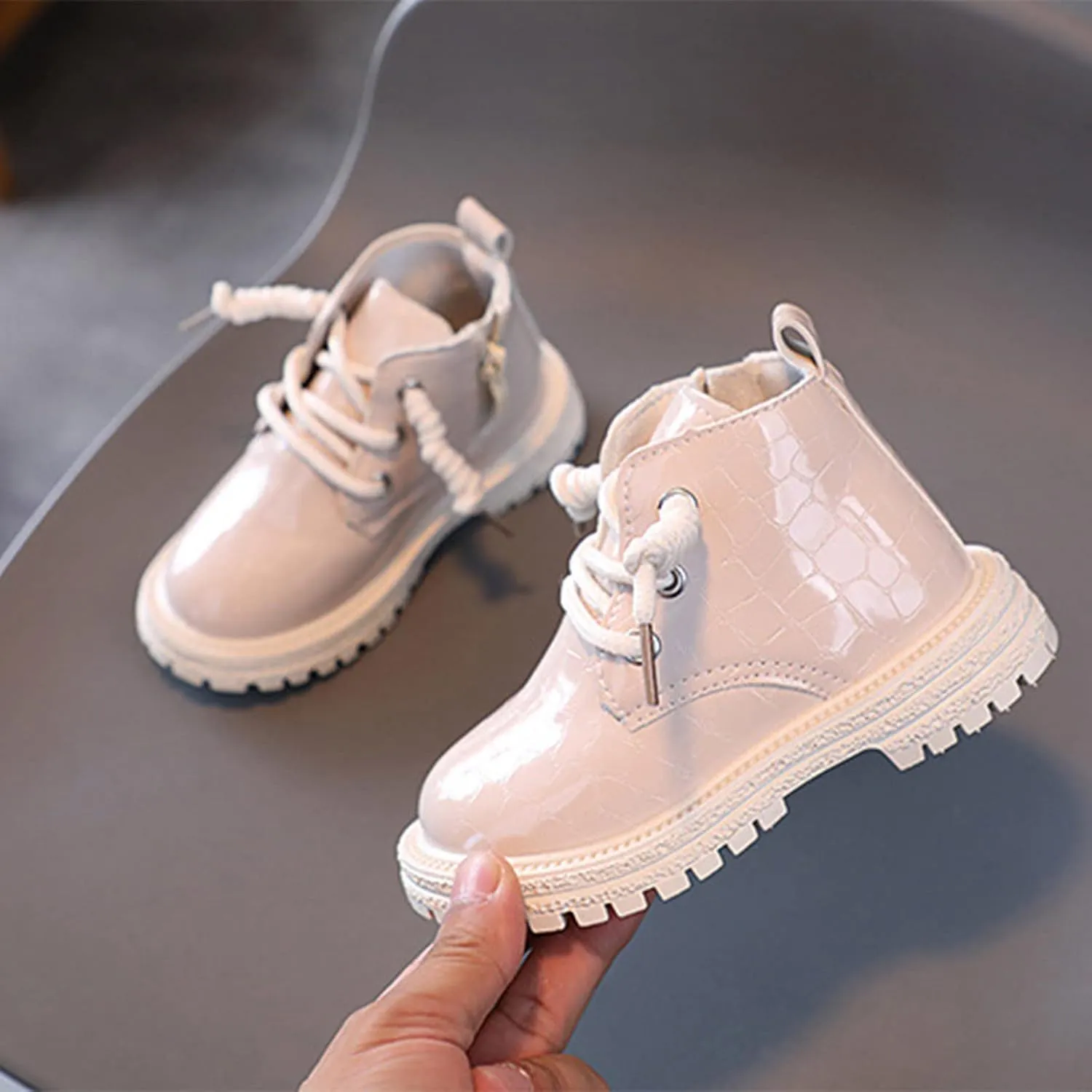 Girls Riding Boots Fashion All Seasons Children Boots For Boys And Girls Ankle Boots Water Proof PU Leather Fall Boots