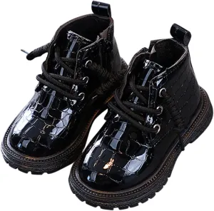 Girls Riding Boots Fashion All Seasons Children Boots For Boys And Girls Ankle Boots Water Proof PU Leather Fall Boots