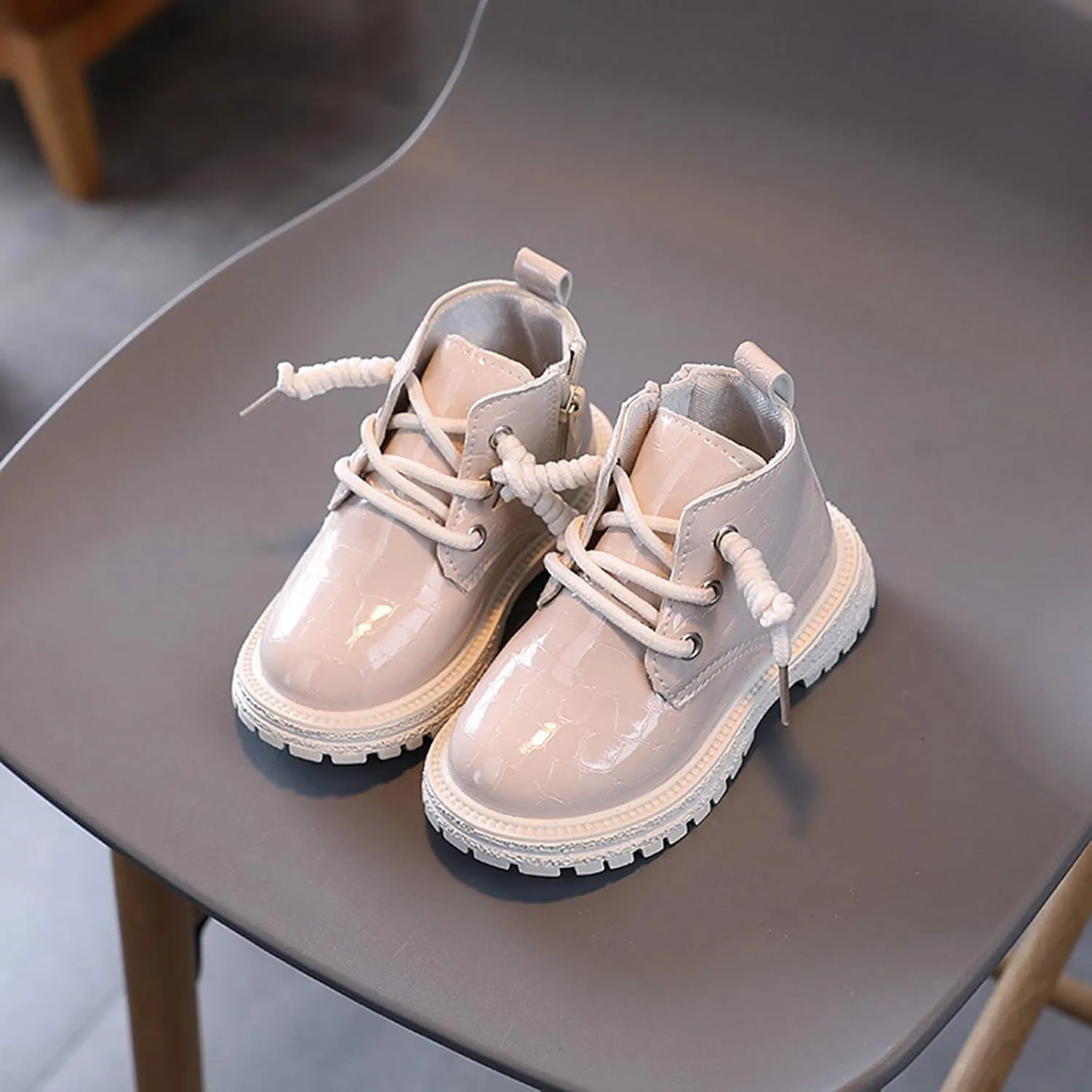 Girls Riding Boots Fashion All Seasons Children Boots For Boys And Girls Ankle Boots Water Proof PU Leather Fall Boots