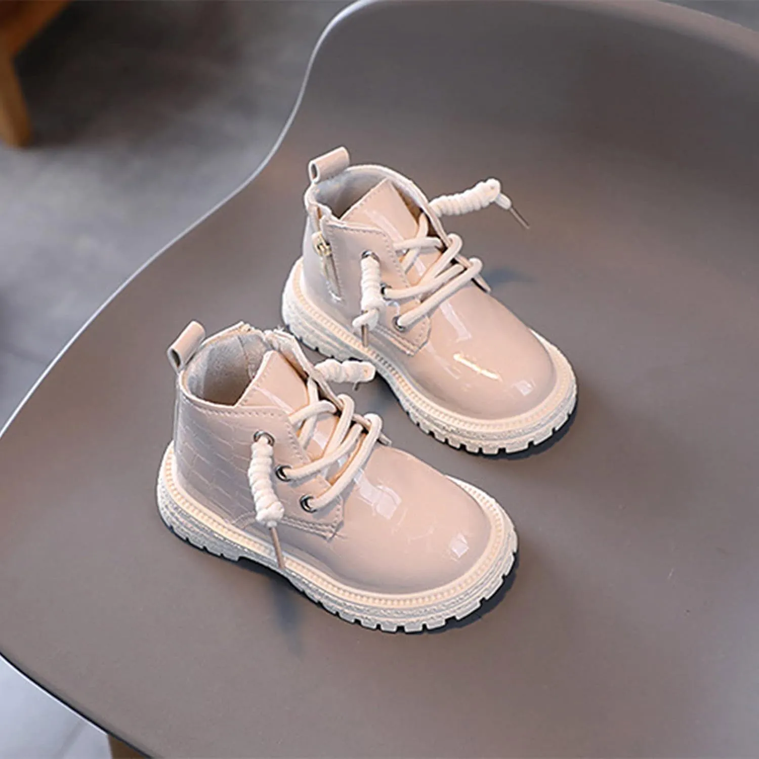Girls Riding Boots Fashion All Seasons Children Boots For Boys And Girls Ankle Boots Water Proof PU Leather Fall Boots