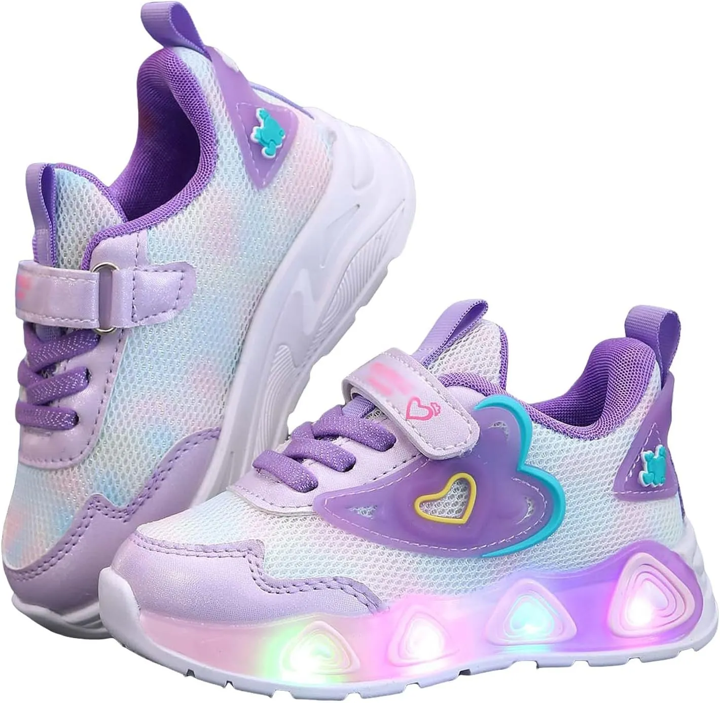 Girls Sneakers, Fashion Athletic Running Sports Sneakers, Kids Cute Princess Lace Up Walking Shoes