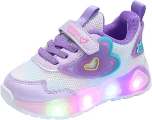 Girls Sneakers, Fashion Athletic Running Sports Sneakers, Kids Cute Princess Lace Up Walking Shoes