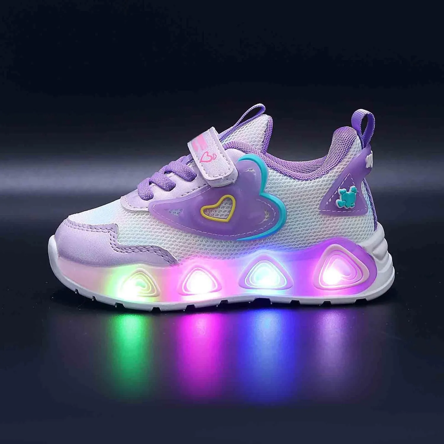 Girls Sneakers, Fashion Athletic Running Sports Sneakers, Kids Cute Princess Lace Up Walking Shoes