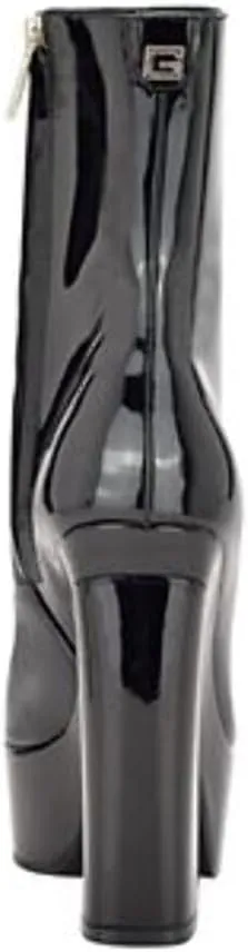 GUESS Womens Byra Zipper Square Toe Block Heels