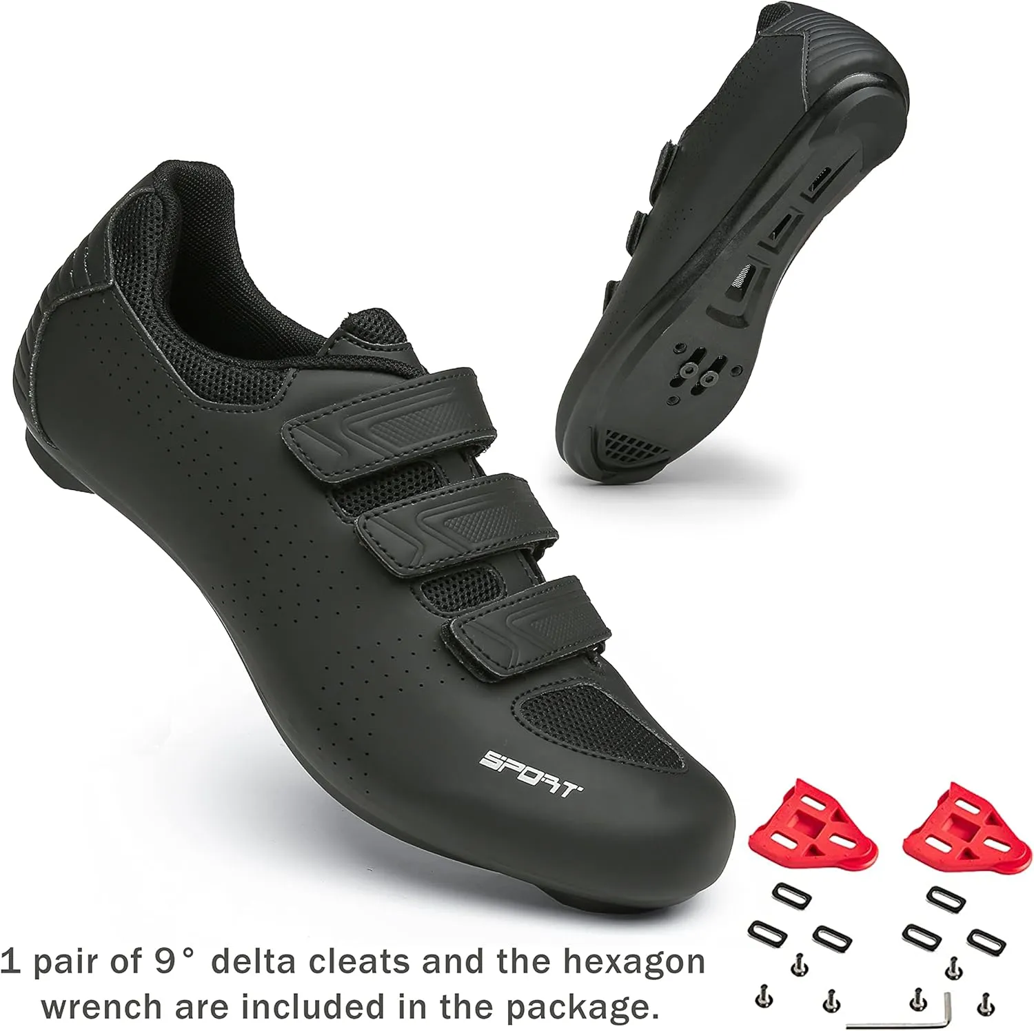 Honosuker Women's Men's Cycling Shoes Compatible with Peloton Delta SPD Spin Road Bike Bicycle Shoes