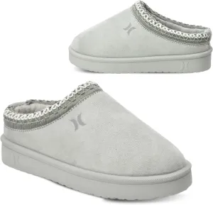 Hurley Kids Modi Slippers - Indoor and Outdoor Slip-On Shoes for Boys and Girls, Durable Clogs With Faux Fur Fleece Lining - Warm Winter House Slippers