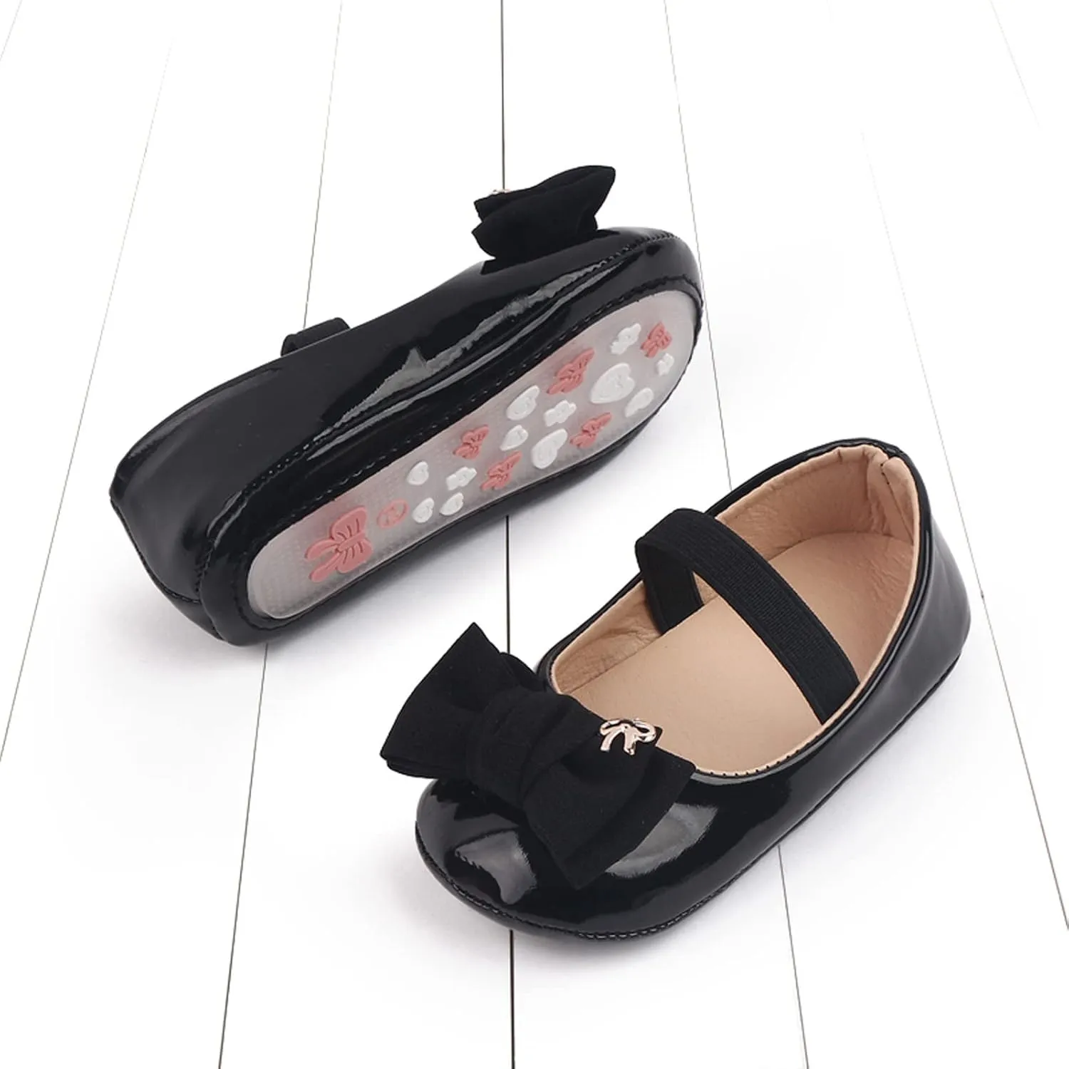 Infant Baby Girl Mary Jane Dress Shoes Ballet Flats for Girl Wedding Party School Shoes Bowknot Shoes