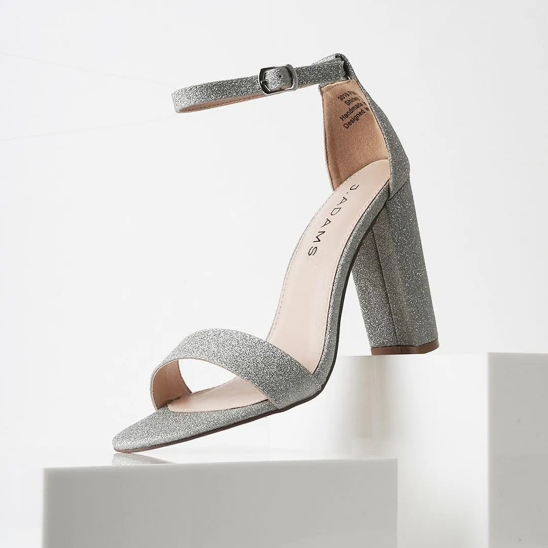 J. Adams Shirley Heels for Women - Ankle Strap High Heel Dressy Sandals