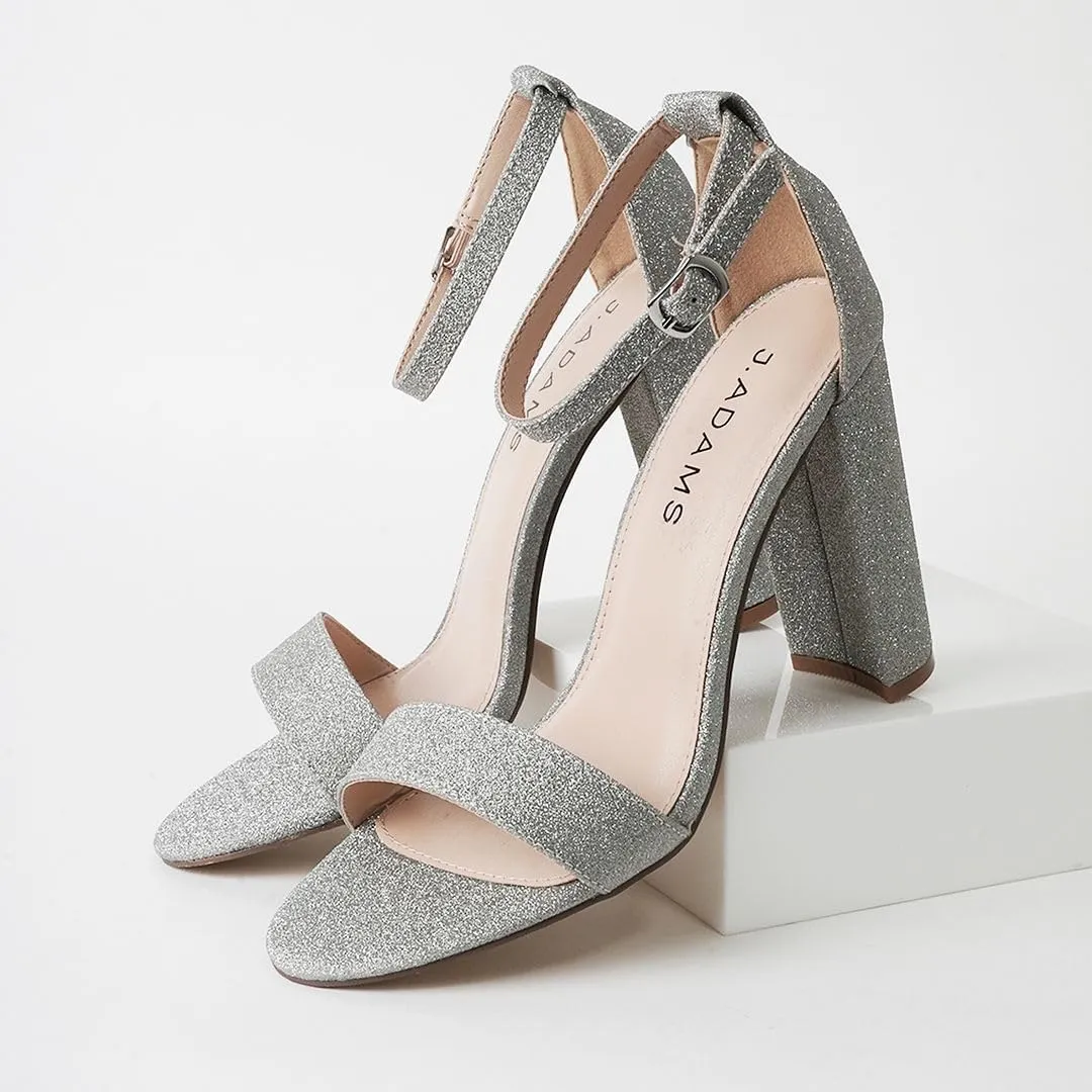 J. Adams Shirley Heels for Women - Ankle Strap High Heel Dressy Sandals