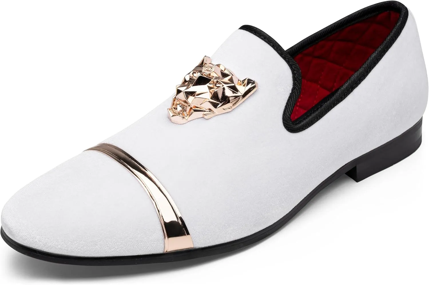 Jousen Men's Loafers Velvet Slip On Dress Men Shoes Soft Vintage Luxury Mens Wedding Party Prom Shoes for Men