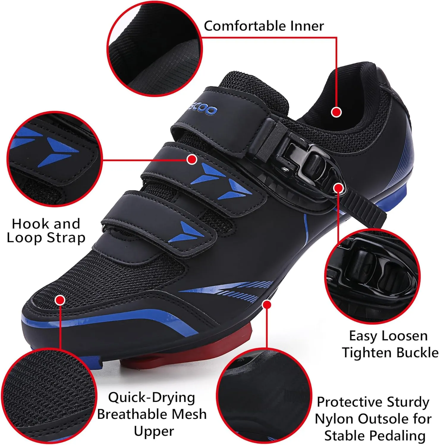 KESCOO Mens Womens Cycling Shoes Compatible with Peloton Bike Shoes and Delta Cleats Pre-Installed, Clip in Road Bike Riding Racing Biking Shoes Perfect for Indoor Outdoor