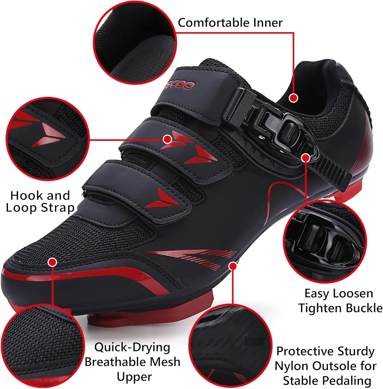 KESCOO Mens Womens Cycling Shoes Compatible with Peloton Bike Shoes and Delta Cleats Pre-Installed, Clip in Road Bike Riding Racing Biking Shoes Perfect for Indoor Outdoor