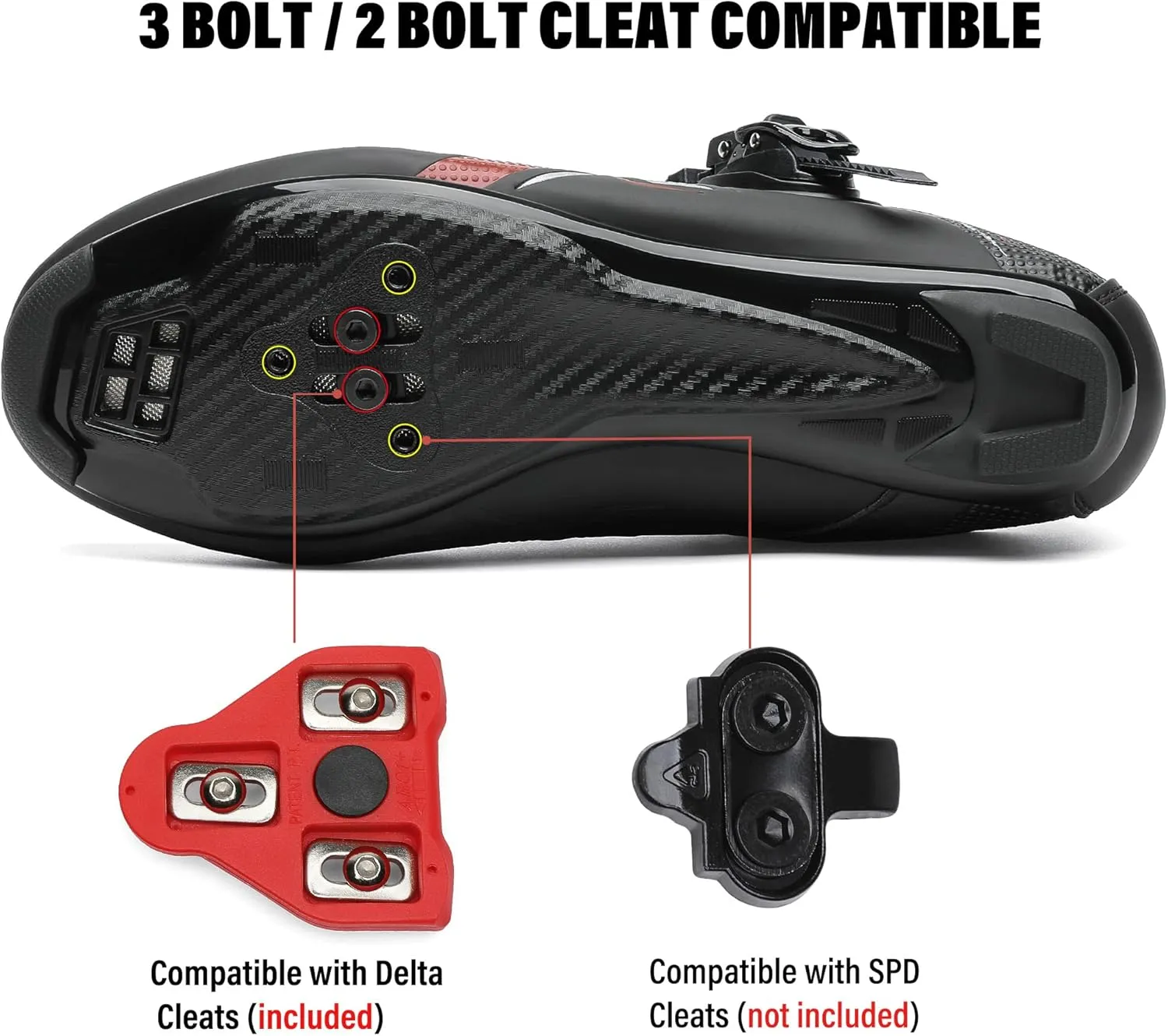 KESCOO Mens Womens Cycling Shoes Compatible with Peloton Bike Shoes and Delta Cleats Pre-Installed, Clip in Road Bike Riding Racing Biking Shoes Perfect for Indoor Outdoor