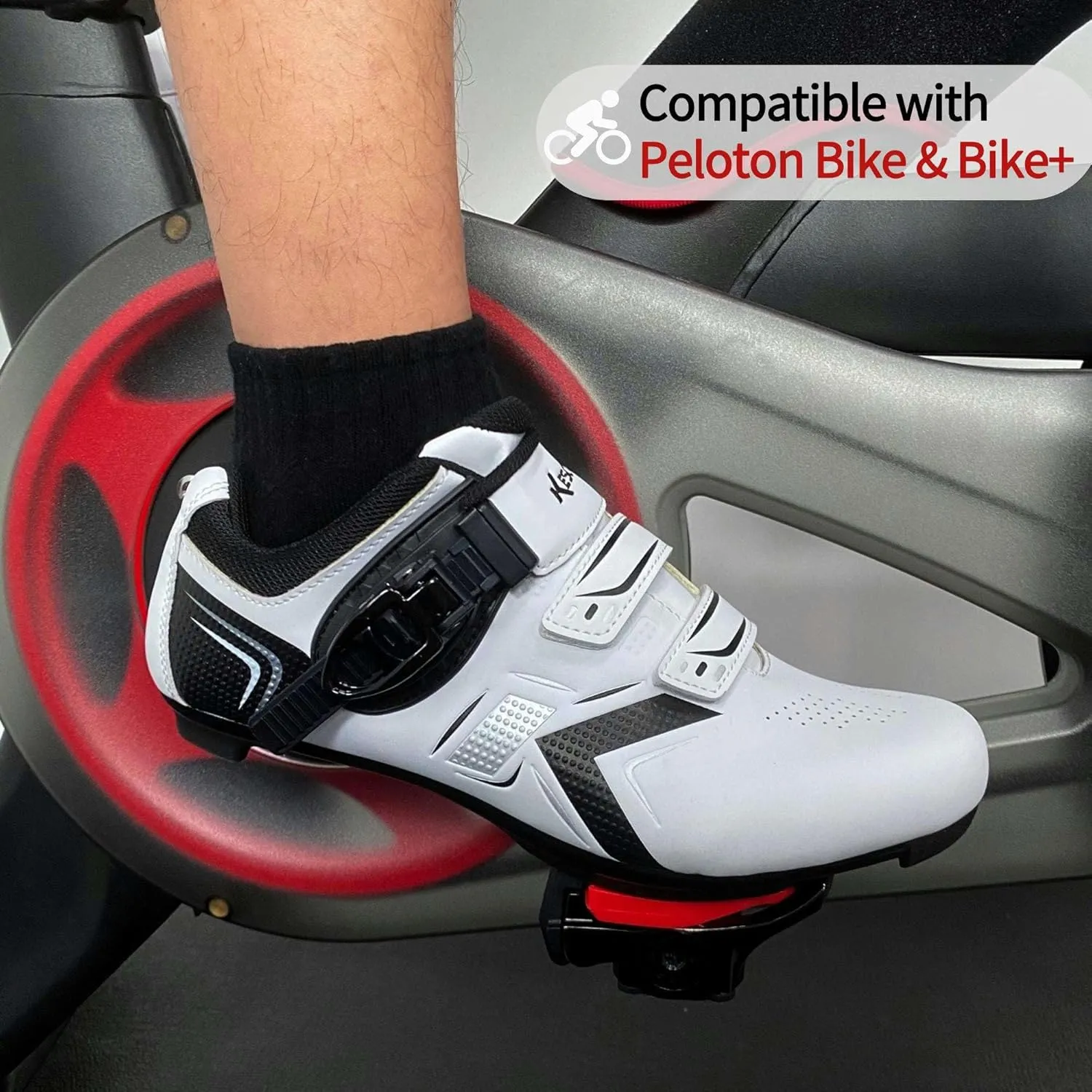 KESCOO Mens Womens Cycling Shoes Compatible with Peloton Bike Shoes and Delta Cleats Pre-Installed, Clip in Road Bike Riding Racing Biking Shoes Perfect for Indoor Outdoor