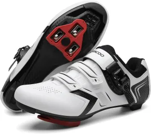 KESCOO Mens Womens Cycling Shoes Compatible with Peloton Bike Shoes and Delta Cleats Pre-Installed, Clip in Road Bike Riding Racing Biking Shoes Perfect for Indoor Outdoor