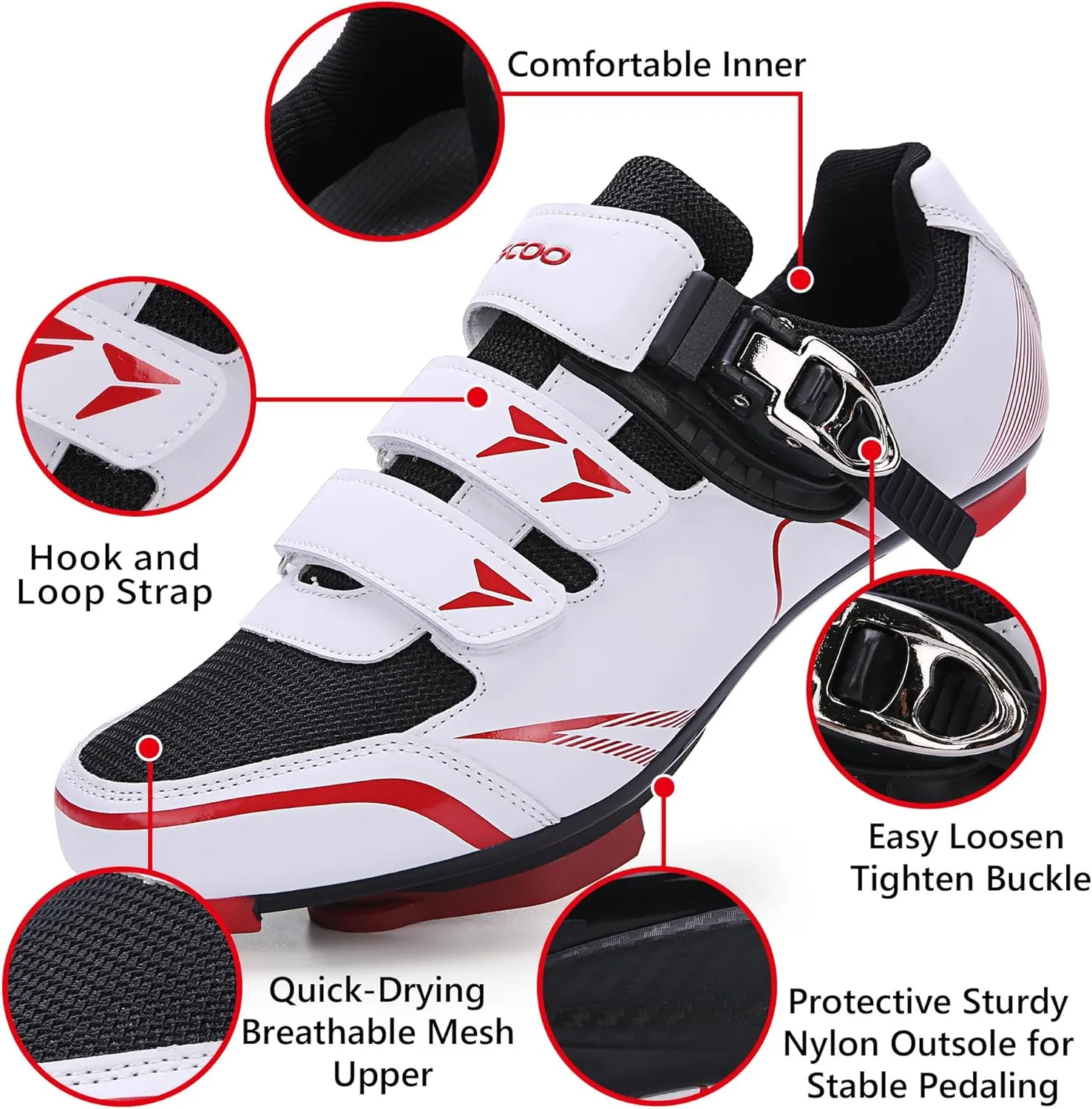 KESCOO Mens Womens Cycling Shoes Compatible with Peloton Bike Shoes and Delta Cleats Pre-Installed, Clip in Road Bike Riding Racing Biking Shoes Perfect for Indoor Outdoor