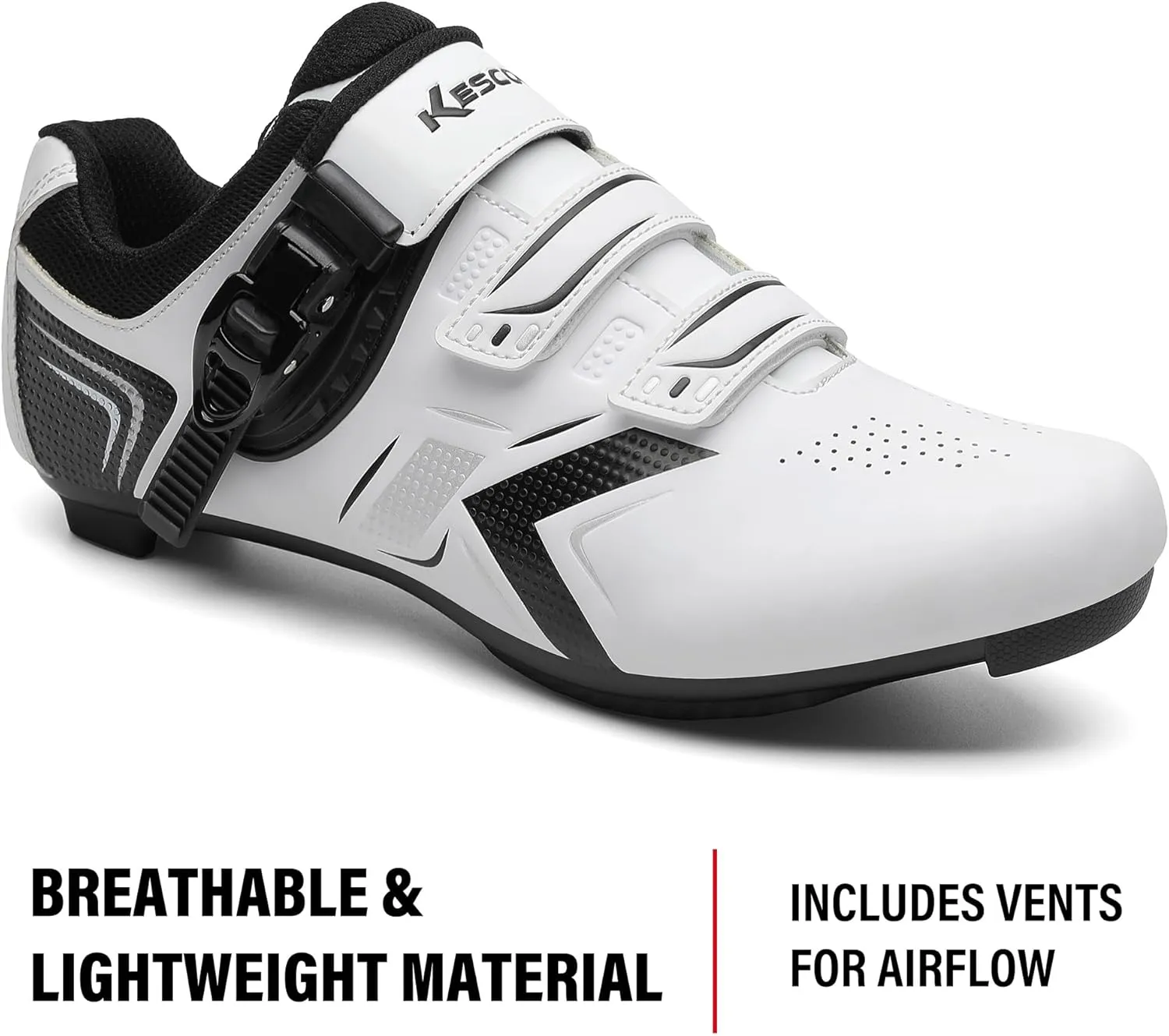 KESCOO Mens Womens Cycling Shoes Compatible with Peloton Bike Shoes and Delta Cleats Pre-Installed, Clip in Road Bike Riding Racing Biking Shoes Perfect for Indoor Outdoor
