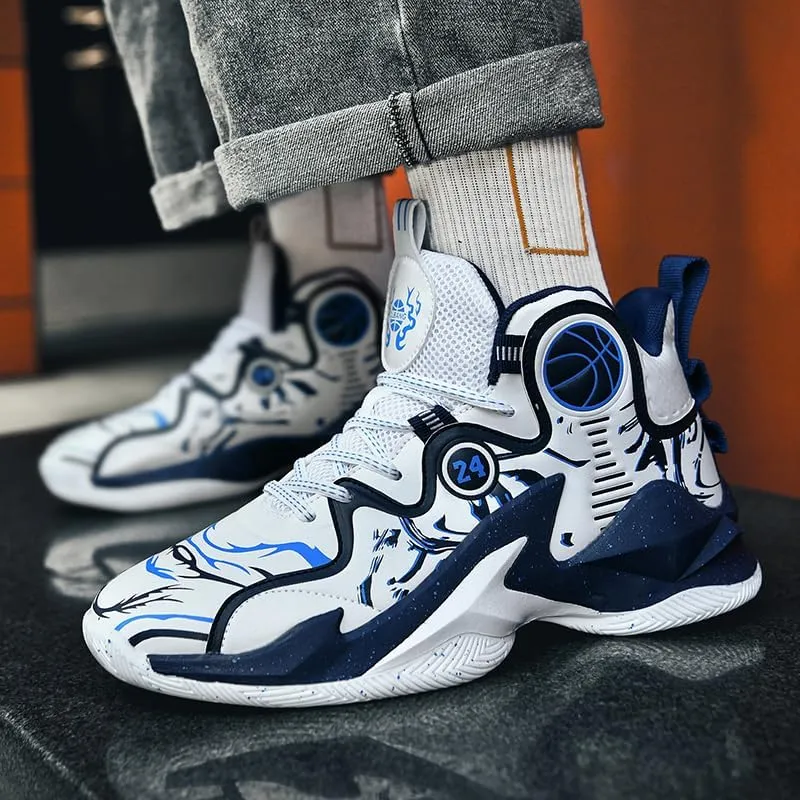 Kids Basketball Shoes, Running Walking Shoes Breathable Comfortable Boys Sneakers for Little/Big Kids