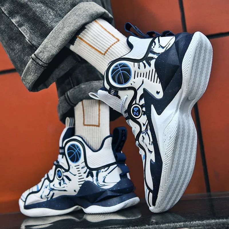Kids Basketball Shoes, Running Walking Shoes Breathable Comfortable Boys Sneakers for Little/Big Kids