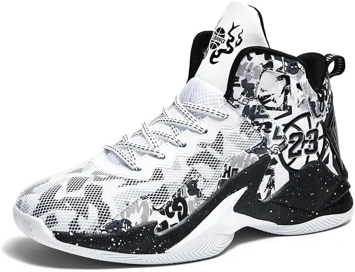 Kids Basketball Shoes, Running Walking Shoes Breathable Comfortable Boys Sneakers for Little/Big Kids
