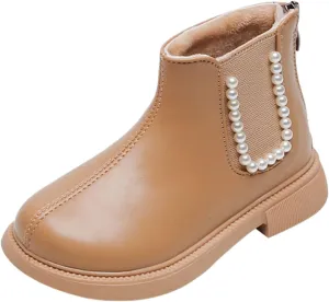 Kids Girls Ankle Bootie Fashion Winter Children Boots For Boys And Girls Flat Bottom Non Slip Classic Hiking Boots