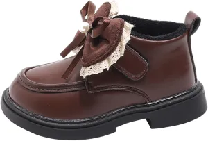 Kids Girls Ankle Bootie Girls Spring Autumn Winter Plus Velvet Warm Short Boots Soft Bottom Non Classic Hiking Boots