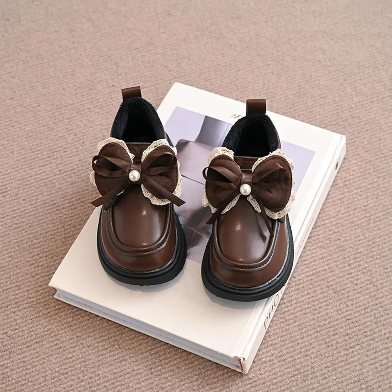 Kids Girls Ankle Bootie Girls Spring Autumn Winter Plus Velvet Warm Short Boots Soft Bottom Non Classic Hiking Boots