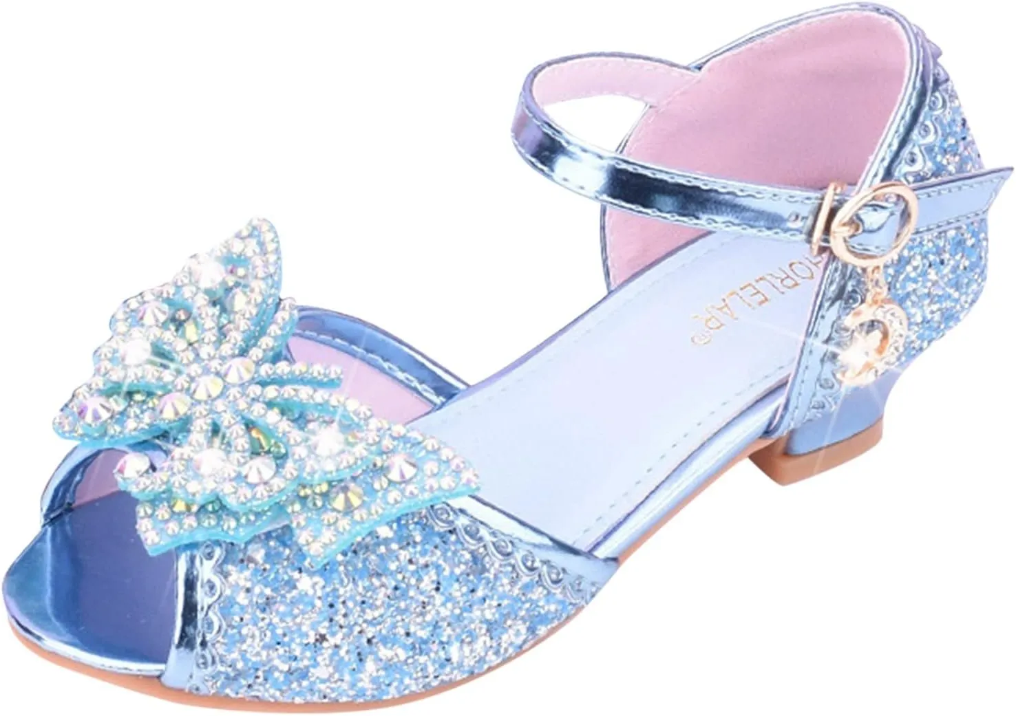 Kids Girls Glitter Butterfly Sandals Sequin 𝗥hinestone Dress Shoes Little/Big Kids Princess Fashion Shiny Shoes