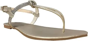 Lausiuoe Sandals for Women Dressy Summer,Women's Ankle Strap Casual Comfort Strappy Flat Sandals Beach Sandals Thong Flip Flops