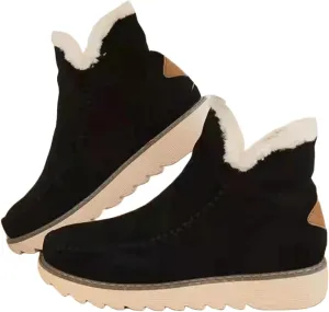 Lausiuoe Snow Boots For Women Cute Fur Lined Warm Winter Ankle Booties Comfortable Casual Fashion Trendy Fuzzy Outdoor Shoes
