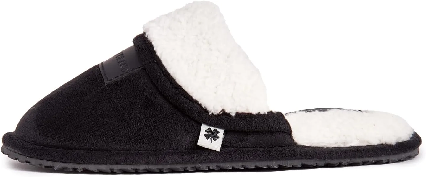 Lucky Brand Boy's Fleece Clog Micro Suede Tab Slippers  Warm and Comfortable Indoor Footwear