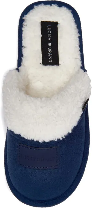 Lucky Brand Boy's Fleece Clog Micro Suede Tab Slippers  Warm and Comfortable Indoor Footwear