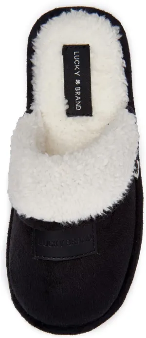 Lucky Brand Boy's Fleece Clog Micro Suede Tab Slippers  Warm and Comfortable Indoor Footwear