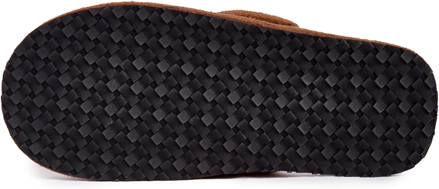 Lucky Brand Boy's Fleece Clog Micro Suede Tab Slippers  Warm and Comfortable Indoor Footwear