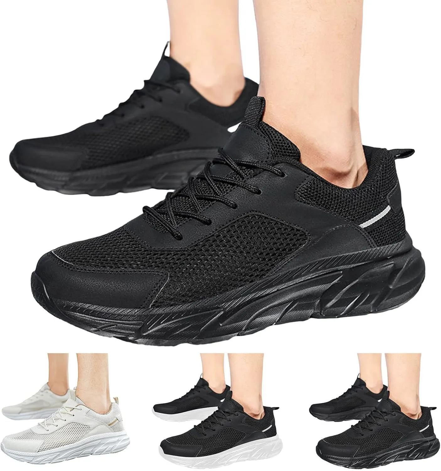Men Sports Shoes Fashionable and Simple Solid Color New Pattern Summer Mesh Breathable and Mens Sneaker Boot Hiking