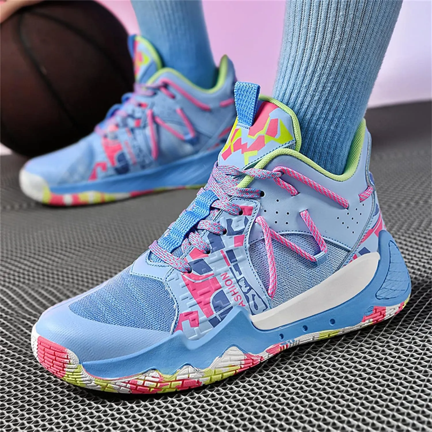Mens Basketball Shoes Breathable Running Shoes Non Slip Outdoor Youth Fashion Sneakers Sport Trainer Tennis Shoes
