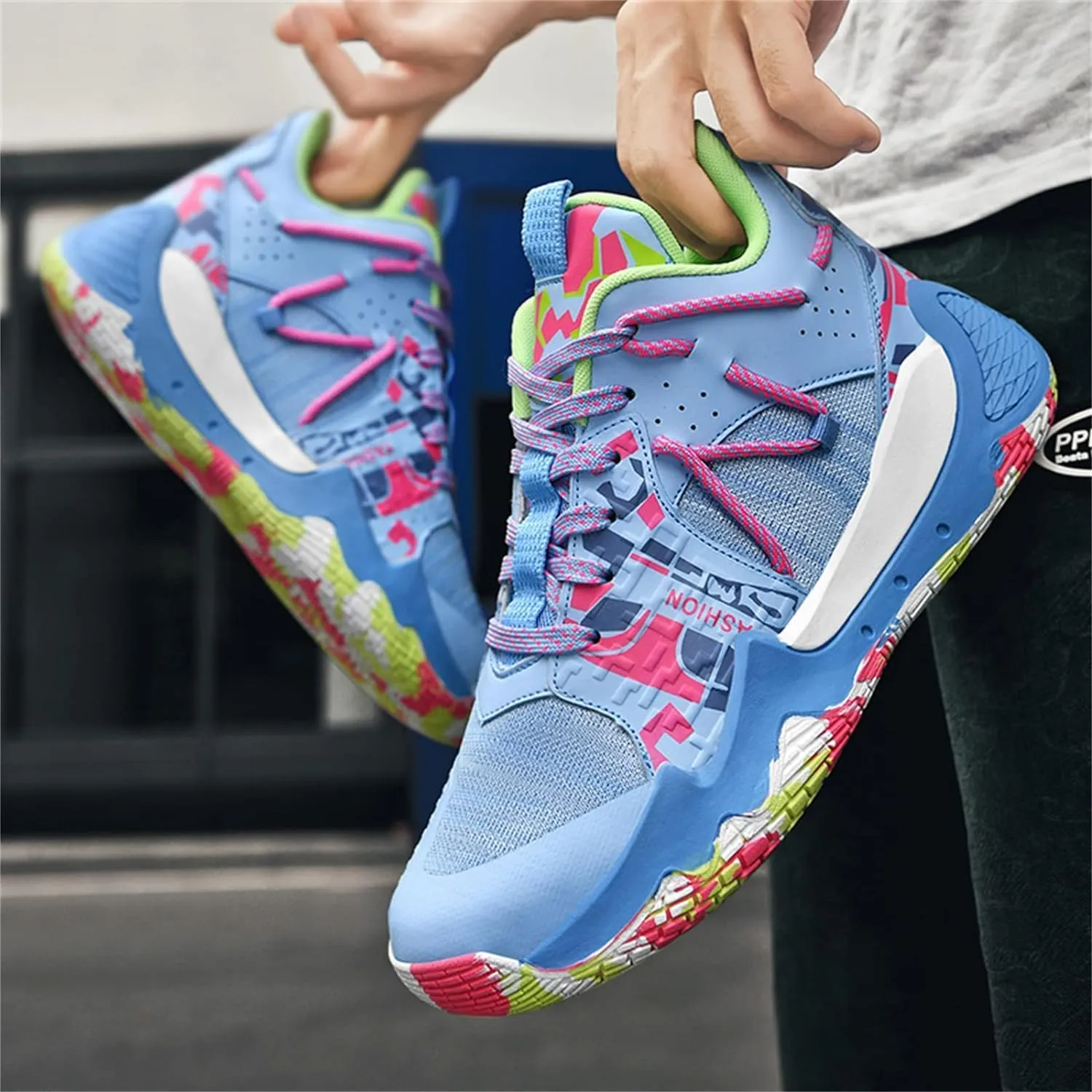 Mens Basketball Shoes Breathable Running Shoes Non Slip Outdoor Youth Fashion Sneakers Sport Trainer Tennis Shoes