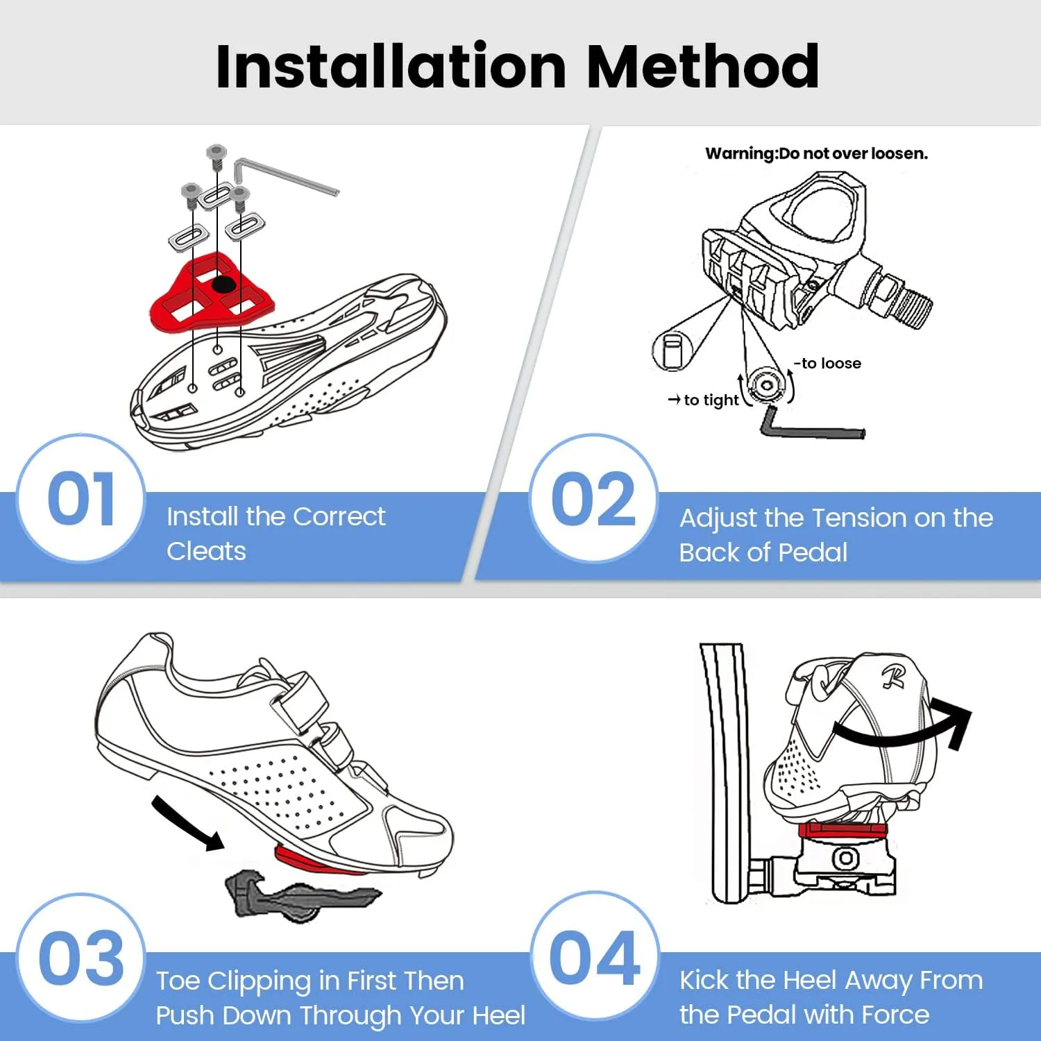 Mens Cycling Shoes Compatible with Peloton Bike & SPD 2 Bolt Clips - Unisex Spin Bicycle Shoes with 3 Bolt Look Delta Cleats - Indoor Outdoor Road Bike Shoes for Men Women