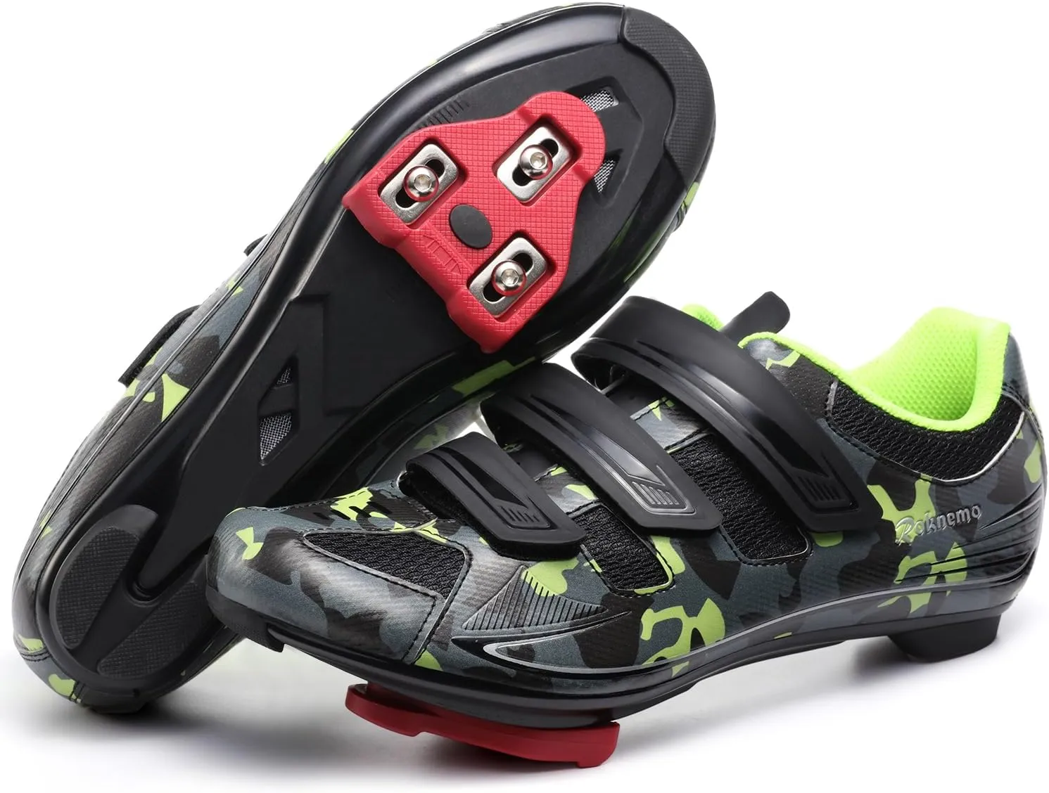 Mens Cycling Shoes Compatible with Peloton Bike & SPD 2 Bolt Clips - Unisex Spin Bicycle Shoes with 3 Bolt Look Delta Cleats - Indoor Outdoor Road Bike Shoes for Men Women