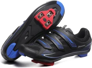 Mens Cycling Shoes Compatible with Peloton Bike & SPD 2 Bolt Clips - Unisex Spin Bicycle Shoes with 3 Bolt Look Delta Cleats - Indoor Outdoor Road Bike Shoes for Men Women