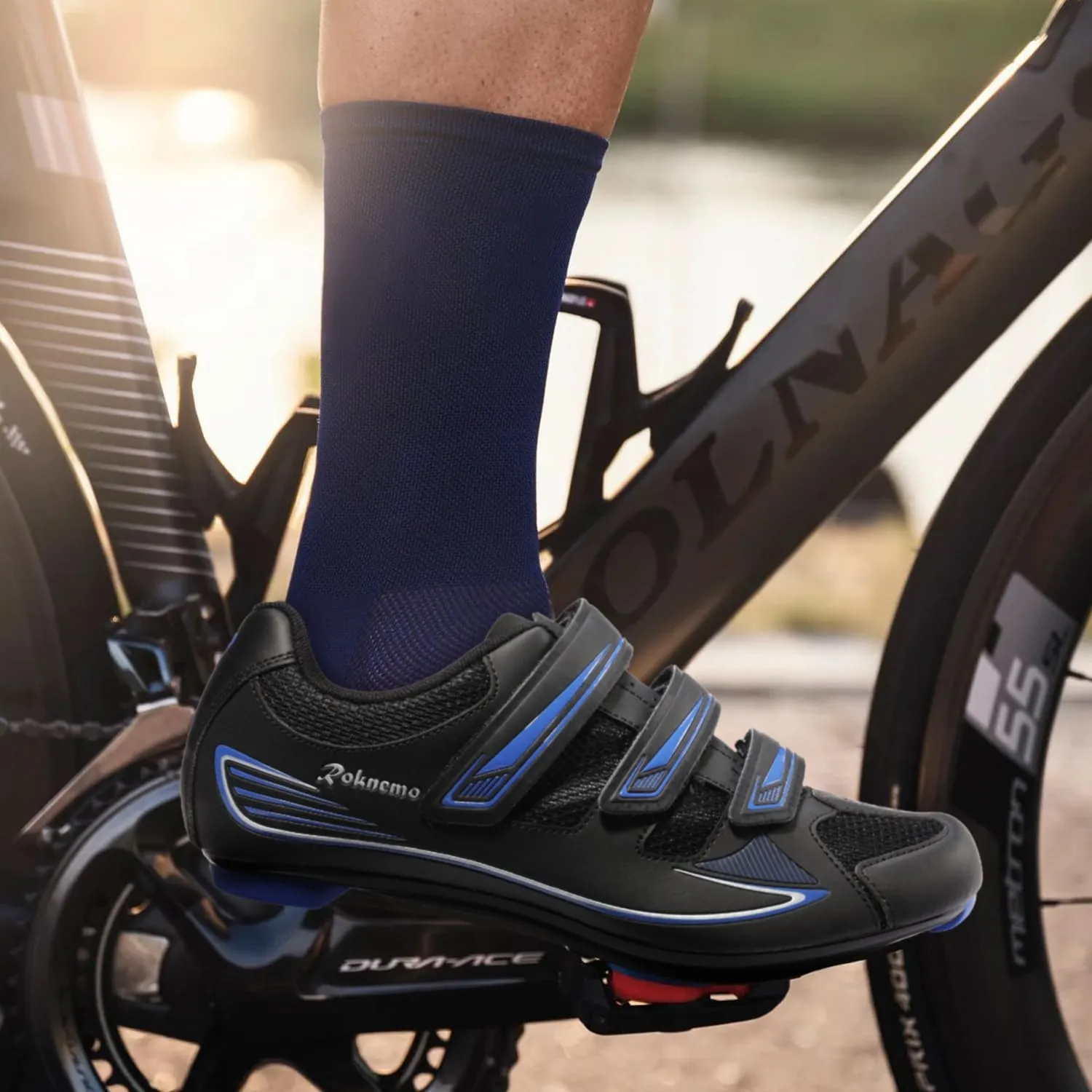 Mens Cycling Shoes Compatible with Peloton Bike & SPD 2 Bolt Clips - Unisex Spin Bicycle Shoes with 3 Bolt Look Delta Cleats - Indoor Outdoor Road Bike Shoes for Men Women