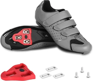 Mens Cycling Shoes Compatible with Peloton Bike & SPD 2 Bolt Clips - Unisex Spin Bicycle Shoes with 3 Bolt Look Delta Cleats - Indoor Outdoor Road Bike Shoes for Men Women