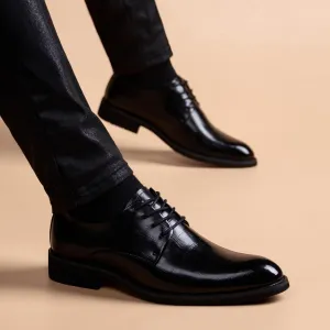 Men's Dress Shoes Mens Breathable Leather Wingtip Brogue Oxfords Shoes Classic Lace-up Formal Tuxedo Shoes(10)