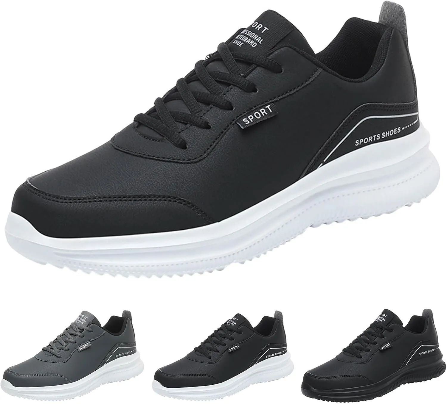 Men's Fashion Sneakers Men’s Sneakers Casual Shoes Fashion Black Shoes Casual Tennis for Men Hiking Skateboarding