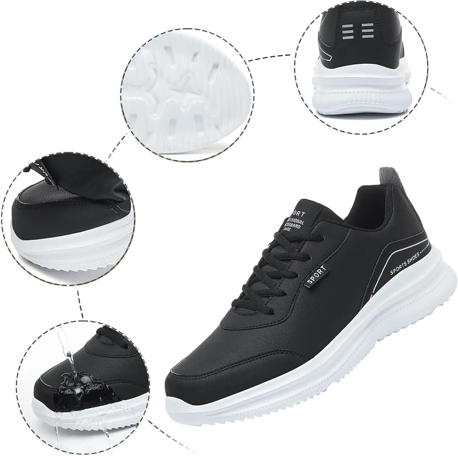 Men's Fashion Sneakers Men’s Sneakers Casual Shoes Fashion Black Shoes Casual Tennis for Men Hiking Skateboarding