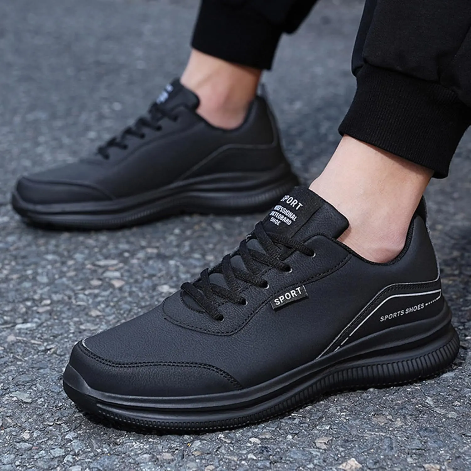 Men's Fashion Sneakers Men’s Sneakers Casual Shoes Fashion Black Shoes Casual Tennis for Men Hiking Skateboarding