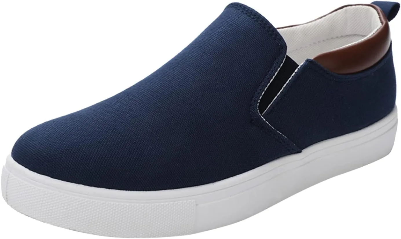 Mens Fashion Solid Color Canvas Flat Bottom Comfortable Running Casual Shoes Casual Chukka Boot Shoes