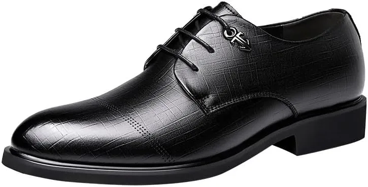 Men's Fashion Wingtip Brogue Shoes Genuine Leather Lace-Up Oxfords Shoes Formal Casual Dress Shoes for Men
