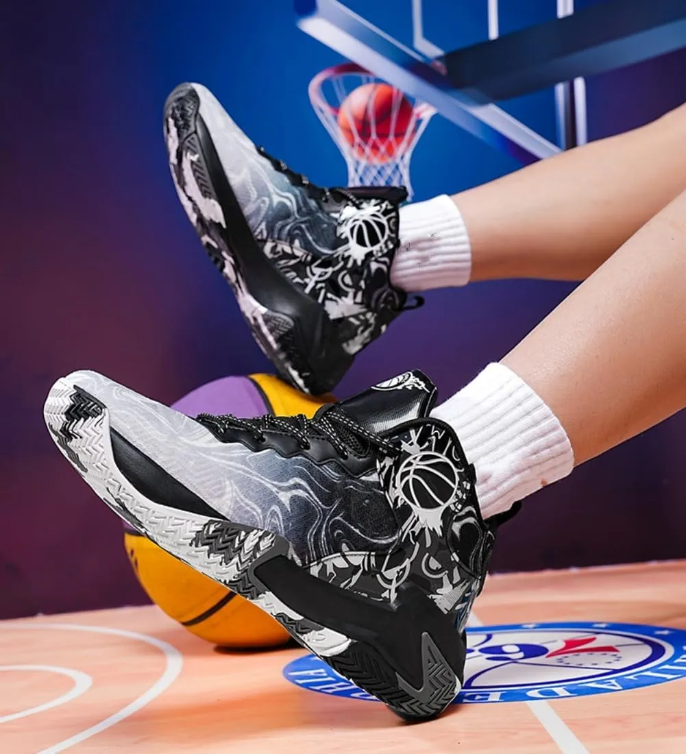 Men's High-Top Basketball Sneakers - Lightweight Athletic Sneakers for Volleyball, Streetball & Fitness Training Non-Slip Breathable Sport Shoe for Men Women​