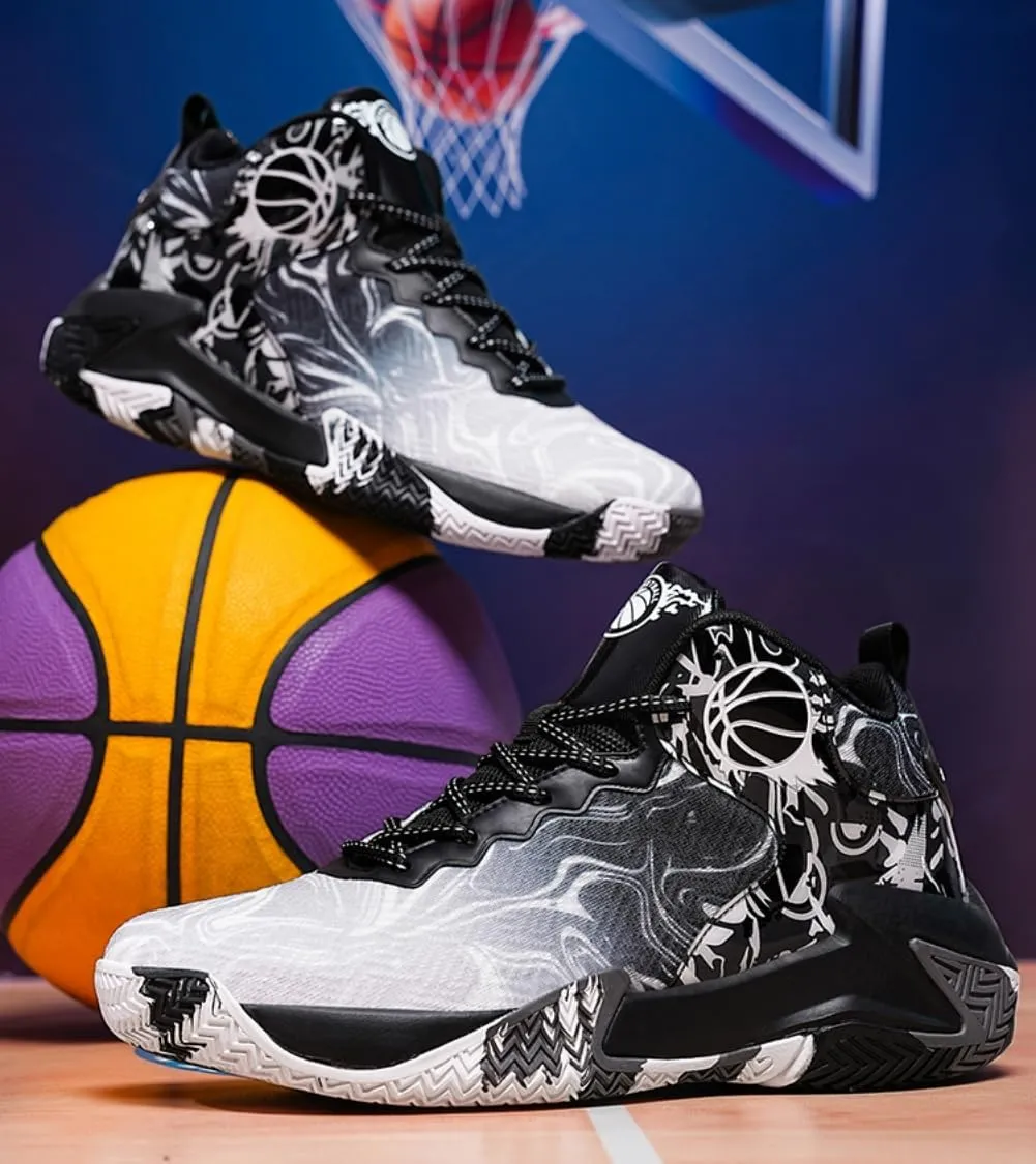 Men's High-Top Basketball Sneakers - Lightweight Athletic Sneakers for Volleyball, Streetball & Fitness Training Non-Slip Breathable Sport Shoe for Men Women​